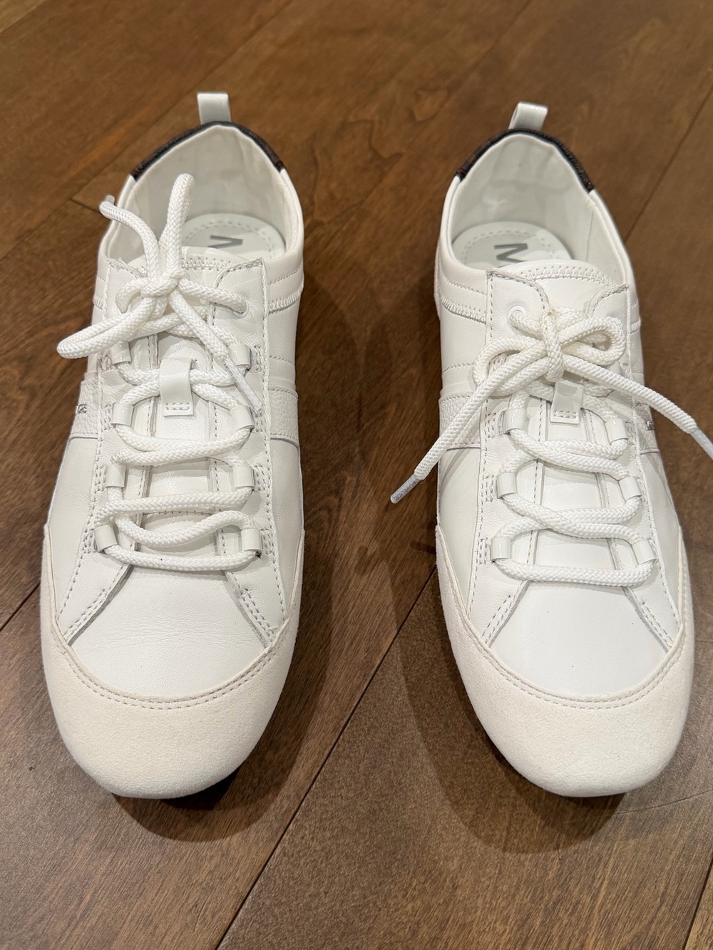 Michael Kors White Low-Top Leather Sneakers